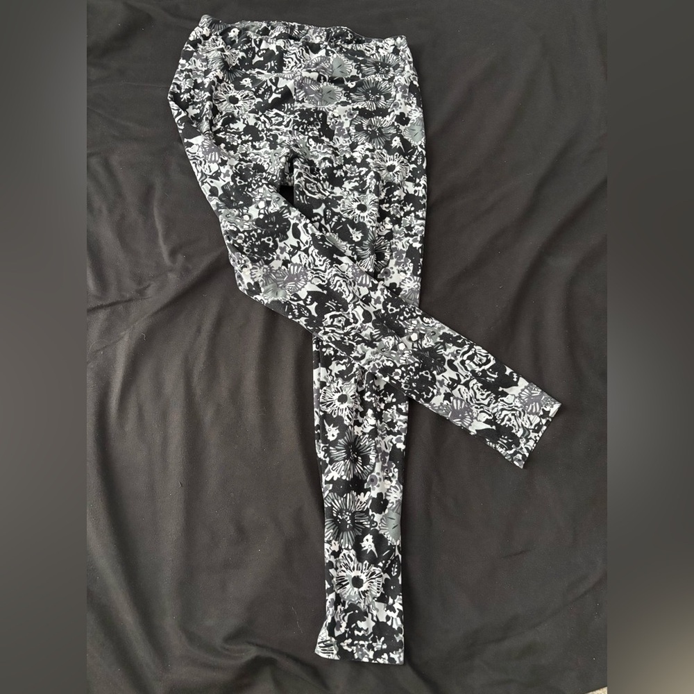 LuLaRoe Floral Black and White Leggings